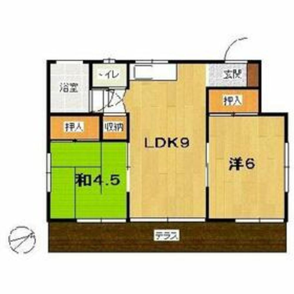 武石町土井貸家3号 千葉県千葉市花見川区武石町1丁目 (5.5万円／2DK (DK9、洋6、和4．5)／42.12㎡)｜賃貸物件(賃貸マンション・アパート・一戸建て)の住宅情報・お部屋探しなら