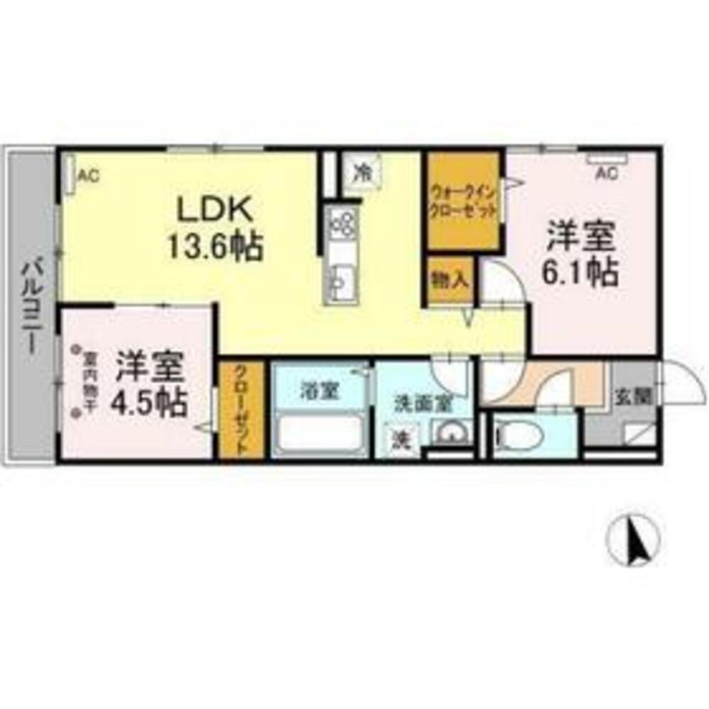 ソレイユ(余戸東) 愛媛県松山市余戸東2丁目 (7.8万円／2LDK／57.78㎡)｜賃貸物件(賃貸マンション・アパート・一戸建て)の住宅情報・お部屋探しならYahoo!不動産